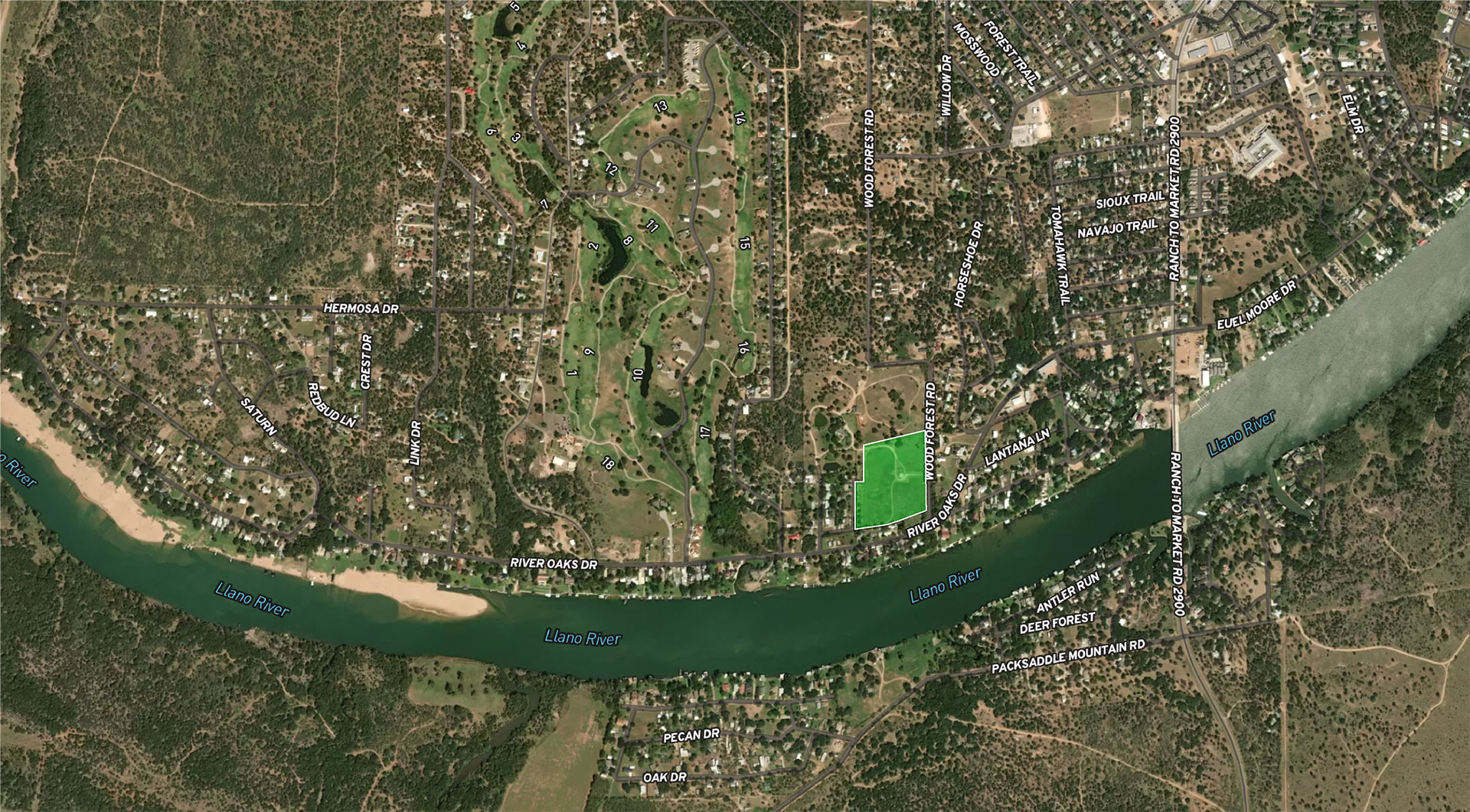 land development grid at Lake LBJ